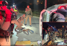 ตำรวจ2โรงพักนครปฐมไล่จับระทึก“ดำท่าตูม”นักค้ายาตัวเอ้ซิ่งแหกด่าน