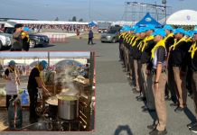 ”ผู้การตั้วบุรีรัมย์“ปล่อยแถวตำรวจจิตอาสาดูแลผู้อพยพสนามช้าง