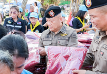 “ผู้การแบนสุรินทร์”เป็นสะพานบุญหลักสูตรดังมอบผ้าห่ม500ผืนผู้อพยพชายแดน