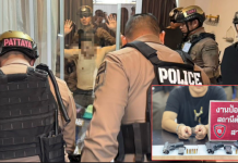 ตำรวจพัทยาล็อกหนุ่มจีนพกปืน2กระบอกในคอนโด