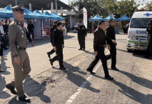 ตำรวจบ้านโฮ่งอำนวยความสะดวกผวจ.ลำพูนเปิดงานจิตอาสาในพื้นที่