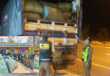 ตำรวจทางหลวงสกัดจับสินค้าก๊อปแบรนด์หรู1คันรถบรรทุก