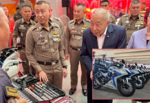 “รองสำราญ”รับมอบจยย.9คันจากภาคเอกชนสนับสนุนจร.โครงการพระราชดำริ