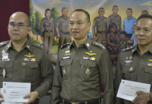 ”รองจเรไตรรงค์“ให้กำลังใจ2ตำรวจพฐ.บาดเจ็บจากการปฏิบัติหน้าที่