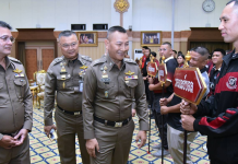 ”พิทักษ์1“ ให้โอวาททัพนักกีฬาตำรวจลุยศึกกีฬากองทัพไทยครั้งที่ 56