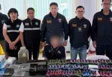 ตำรวจวังสมบูรณ์รวบ“สายฟ้า”ซุกบุหรี่ไฟฟ้ายาแก้ไอเต็มบ้านพ่วงปืน.32กระสุน100นัด